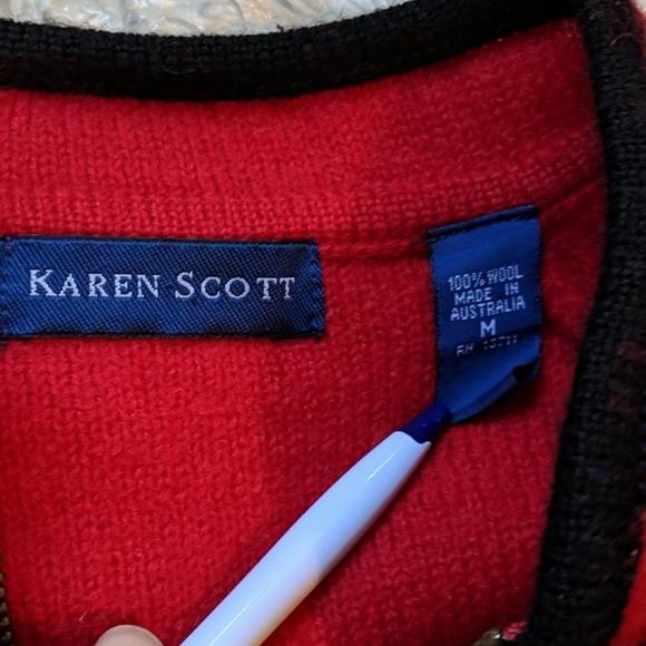 Karen Scott 100% Wool sweater... Size M - Picture 4 of 5